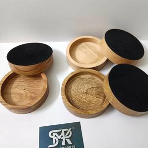 Base de lampe ronde en bois écologique, support en bois massif d'acacia, de manguier et de hêtre pour éclairage de table décoratif et usage domestique - Product Image 5