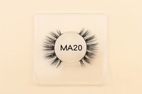 Pestañas de Visón HeyMe Beauty de 25 mm, Curvatura D, para Pestañas Rusas, 3D Multicapa, Libres de Crueldad Animal, Reutilizables, Color Negro Natural, Venta al Por Mayor