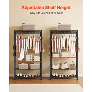 Appendiabiti a 4 livelli per carichi pesanti in acciaio al carbonio, capacità di carico 227 kg, regolabile - Product Image 5