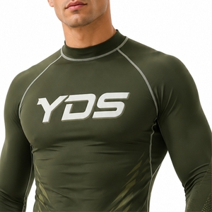 Men Long Sleeve Compression Shirt Premium Comfort Performance Fit Quick Dry <b>Athletic</b> Top Stretch Active Power Flexible Motion - Product Image 4