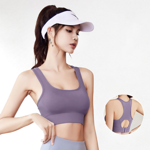 Top Deportivo de Cuello Redondo con Soporte Alto y Diseño Personalizado, Sujetador Deportivo Ajustable y Extraíble para Entrenamiento - Product Image 1