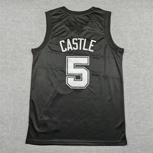 <span class=keywords><strong>Maillot</strong></span> de <span class=keywords><strong>basket</strong></span> sans manches pour homme San Antonio <span class=keywords><strong>Spurs</strong></span> 2025 City Edition avec nom et numéro thermocollés - Product Image 5
