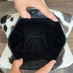Nuevo diseño, cuero de vaca mecanizado a mano, multifuncional, Juego de 2 piezas a juego, bolsa de viaje para pañales, mochila y neceser para mujer - Product Image 6