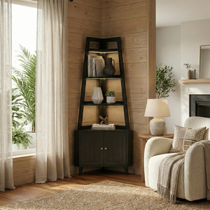 Square <b>Corner</b> Tiered <b>Shelf</b> American <b>Pine</b> Plywood Modern Design Smooth Edge for Living Room & Bedroom - Product Image 6