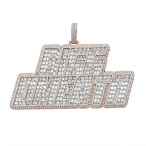 Colgante de Plata 925 con Letra Grande Personalizada de Moissanita y Diamantes, Estilo Hip Hop, Chapado en Oro para Hombre, Joyería de Fiesta - Product Image 1