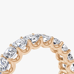 แหวนเพชรแล็บโกรว์ทรงเอเมอรัลด์แบบ Eternity Band ทองคำขาว 14K แหวนแต่งงานแบบ Eternity เต็มวง แหวนหรูสำหรับเจ้าสาวและวันครบรอบ - Product Image 5