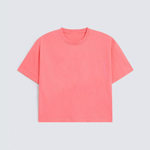 Camiseta Oversize de Algodón 100% Lavado de 230 g/m² para Mujer al por Mayor con Logotipo Personalizado y Estampado Puff - Product Image 4