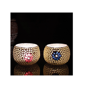 <b>Mosaic</b> Amazing Glass Votive Elegant Design Tea Light Holder Low Price Glass Candle Stand for Wedding & Home Decoration - Product Image 6
