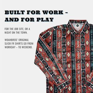 FR Shirt with Long Sleeves and Turn <b>down</b> Collar Fashionable Customization Welding Cotton Long Sleeve Fire Proof Frc Plaid Print - Product Image 4