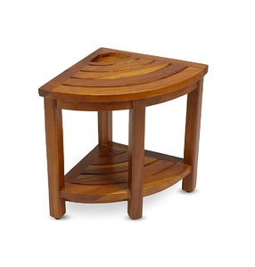 Banco de ducha de madera de teca hecho en Indonesia, muebles de madera maciza - Product Image 1