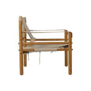 Elegante Silla de Salón de Madera de Teca con Respaldo Acolchado, Impermeable y Ecológica, Duradera para Salas de Estar con Estilo - Product Image 3