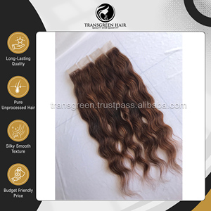 Revendeur de Confiance Proposant la Meilleure Qualité 100% Cheveux Alignés dans le Sens de la Cuticule # 2 fermetures en dentelle ondulée mongole – Extension de cheveux humains 2x6 - Product Image 2