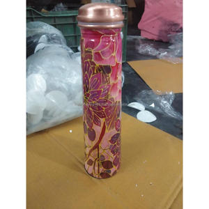 Custom Printed Water <b>Bottle</b> 100% Pure Copper Adults Daily <b>Drinking</b> <b>Bottle</b> Private Logo Print Elegant Water <b>Bottle</b> for Gifting - Product Image 6