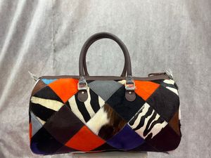 2026 New Retro Geometric Boston <b>Handbag</b> Stylish Single Shoulder Crossbody Zipper Closure Two PU Lined Polyester Portable <b>Tassel</b> - Product Image 5