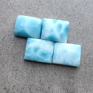 Cabujón Rectangular de Larimar, Gema Calibrada, Piedra Natural Azul Cielo para Joyería - Product Image 4