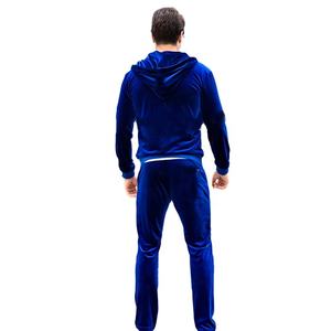 Velour ชุดวอร์มกำมะหยี่มีฮู้ดสำหรับผู้ชาย,ชุดวอร์มมีซิป - Product Image 5