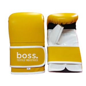 Professional Leather <b>Bag</b> Mitts Dense Cushioning Smooth Inner Fabric Adjustable <b>Wrist</b> Closure-Eco-Friendly Durable Boxing - Product Image 1