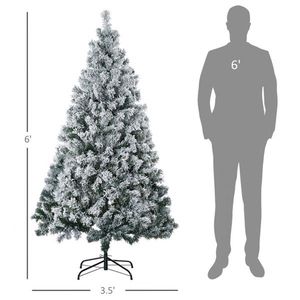 Albero di Natale Artificiale di Lusso in Pino Pre-Illuminato di Alta Qualità, 1,8 m, in PET PVC con Supporto in Metallo e Decorazioni per Interni ed Esterni - Product Image 4