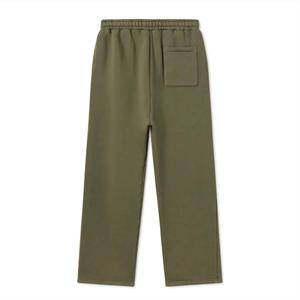 Pantalon tricoté droit taille mi-haute pour femme, patchwork, taille élastique, décontracté, longueur complète, coupe régulière, hiver, respirant, avec cordon de serrage - Product Image 3