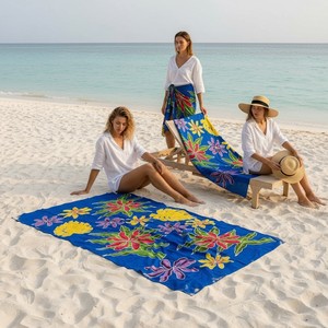 Women Premium Eco Friendly Handmade Cotton Beach <b>Sarong</b> Boho Style Beach Soft Lightweight Pareo <b>Wrap</b> Skirt Summer Vacation Swim - Product Image 6