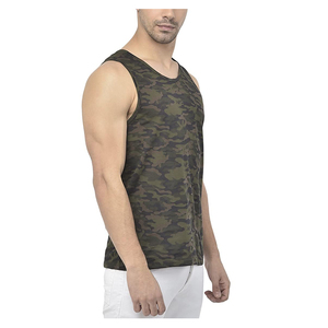 Servicio OEM, Camiseta sin Mangas Personalizada para Hombre, Camisetas Deportivas Transpirables de Algodón/Bambú con Bolsillos, Alta Calidad para Fitness y Fisicoculturismo - Product Image 2