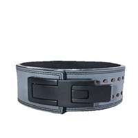 Ceinture de soutien lombaire réglable avec double boucle pour la musculation et l'entraînement en force, unisexe, en cuir artificiel