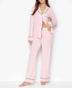 Conjunto de Pijama Corto de Algodón para Mujer, 2 Piezas, Manga Corta, Estampado, con Botones - Product Image 6