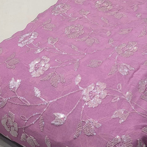 Premium Sequence Embroidery Fabric For Women Fashion Wear Designer <b>Garments</b> Party Wear Dresses Kaftan Abaya Bridal Wear - Product Image 6