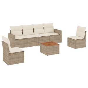 Set Divano da Giardino Beige Marrone - Product Image 2