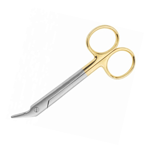 Tijeras Quirúrgicas con Mangos Dorados, Hoja de Acero Inoxidable para Uso Médico, Instrumento Manual con Certificación CE Clase I - Product Image 2