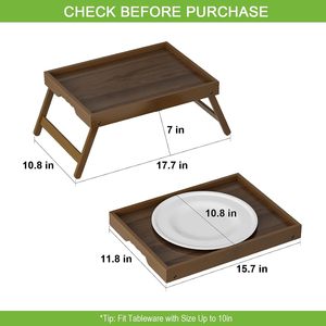 <b>Folding</b> Wooden <b>Bed</b> Tray Table With <b>Folding</b> Legs Breakfast Serving Tray For <b>Bed</b> <b>Sofa</b> Hotel Laptop Desk Wholesale - Product Image 6