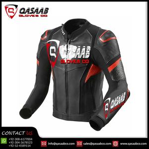 Veste en cuir de style vintage pour femme en noir imperméable au vent réfléchissant Patchwork-Designs Fashionable Racing Suit Motocross - Product Image 4
