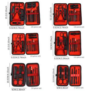 Professional <b>Nail</b> Kit 24 In 1 Manicure Pedicure Tools Stainless Steel Portable Case <b>Set</b> For Adults Classic Style - Product Image 6