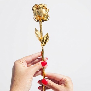 24K Gold Plated Real Rose Long Stem Preserved Flower Luxury <b>Gift</b> <b>Box</b> Forever Rose Gold Rose for <b>Valentine</b> Mother Day Decor - Product Image 2