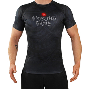 Wholesale Top Sell for MMA BJJ Rash Guard Custom Design Stylish <b>Men's</b> <b>Compression</b> Long Sleeve Spandex/Polyester UPF50+ - Product Image 3