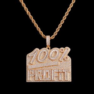 Pendentif Chiffres et Lettres Best-Seller Plaqué Or 18K Moissanite Taille Baguette et Ronde Style Hip Hop pour Homme – Idéal au Quotidien - Product Image 1