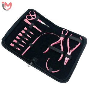 Kit Profesional de Herramientas para Extensiones de Cabello para Salón de Belleza, Color Rosa Bebé, con Alicates para Micro Anillos y Herramientas para Micro Anillos OEM - Product Image 2