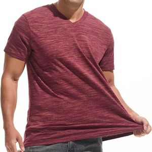 T-shirt personnalisé pour homme, col en V, manches courtes, basique, décontracté, uni, vêtement d'été, style pour tous les jours - Product Image 4