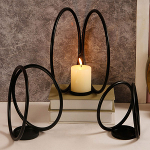 Valar Glass <b>Hurricane</b> tealight <b>Candle</b> Holders with Metal Stand Gold Brass <b>Candle</b> Stand With Geometric Design Heat Resistant - Product Image 4
