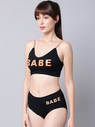 Ensemble de lingerie noire L&J BLACKED Extreme Sexy, sous-vêtements de sport sans couture, soutien-gorge de sport léger et respirant, effet push-up - Product Image 2