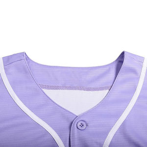 Maillots de baseball de style professionnel, tissu polyester de qualité supérieure, tissu performant, fermeture à boutons traditionnelle, maille respirante - Product Image 3