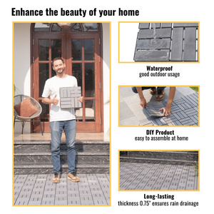 30 Pezzi Piastrelle Incastrabili in Legno di Acacia Grigio Chiaro, Motivo a Scacchi 30x30 cm per Pavimentazione Esterna e Balcone - Product Image 4