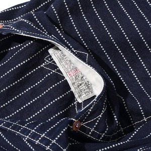Shorts Bermuda Rayés Grande Taille pour Hommes, Taille Mi-Haute, en Coton Tissé Décontracté avec Braguette Boutonnée et Poches - Product Image 4