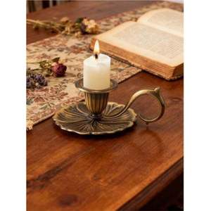 Candélabre floral élégant pour centres de table de mariage |   Base de bougie sur le thème du printemps, oiseaux et fleurs |   Bougie chauffe-plat artisanale de luxe - Product Image 4