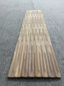 Panel de Pared Flexible de Madera Maciza Moderna, Diseño Geométrico 3D, Estilo Minimalista, Decoración Interior para Baño - Product Image 6