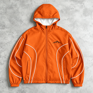 Vestes coupe-vent à capuche décontractées, emblème montagne, style urbain, tenue quotidienne, garde-robe du week-end, superpositions printanières, designs personnalisés - Product Image 6