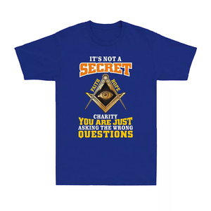 Camiseta Masónica de Alta Calidad Hecha a Medida con el Eslogan de la Organización Filantrópica "No es un Secreto" para Hombres - Product Image 6