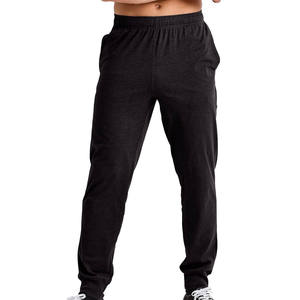 Pantalones deportivos ajustados 100% algodón, transpirables, para hombre, personalizados, de buena calidad, con logo impreso, estilo jogger. - Product Image 1