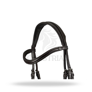 Brida de equitación inglesa EQUINE CASSANO SNAFFLE de tamaño completo para control de caballos - Product Image 4
