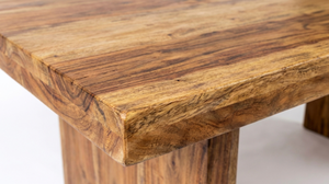 Table à manger rectangulaire en bois massif rustique, design moderne fait main, meubles de salle à manger pour la maison, 6 places - Product Image 3